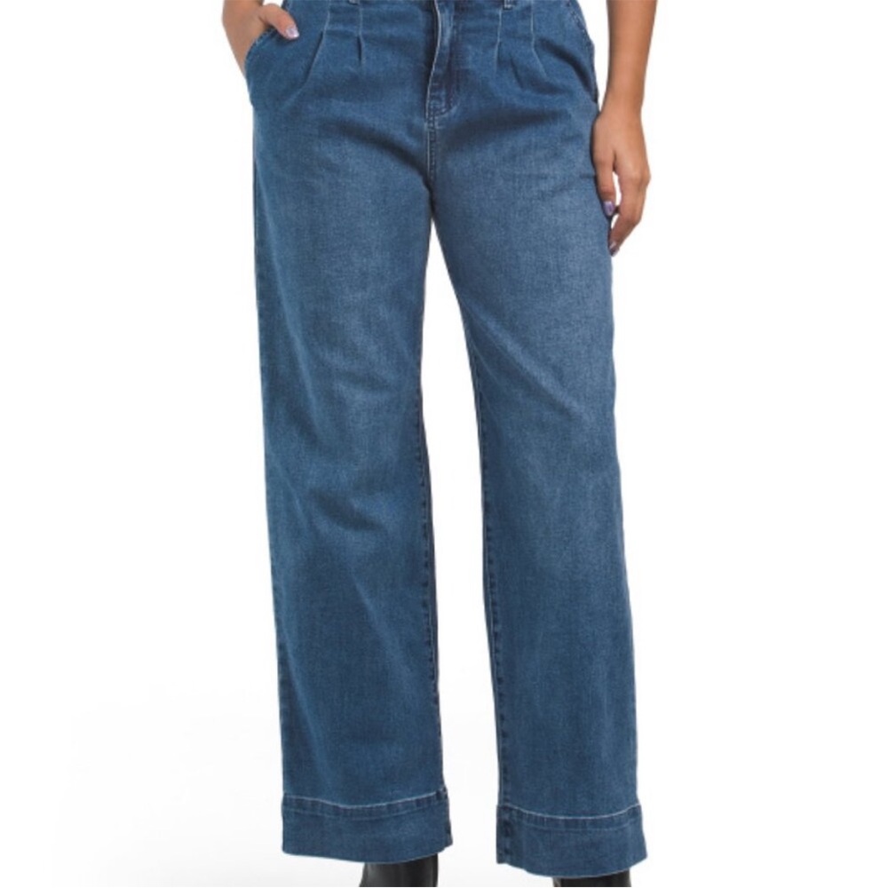 Classic Blue Women's wide leg Jeans - Picture 6 of 9